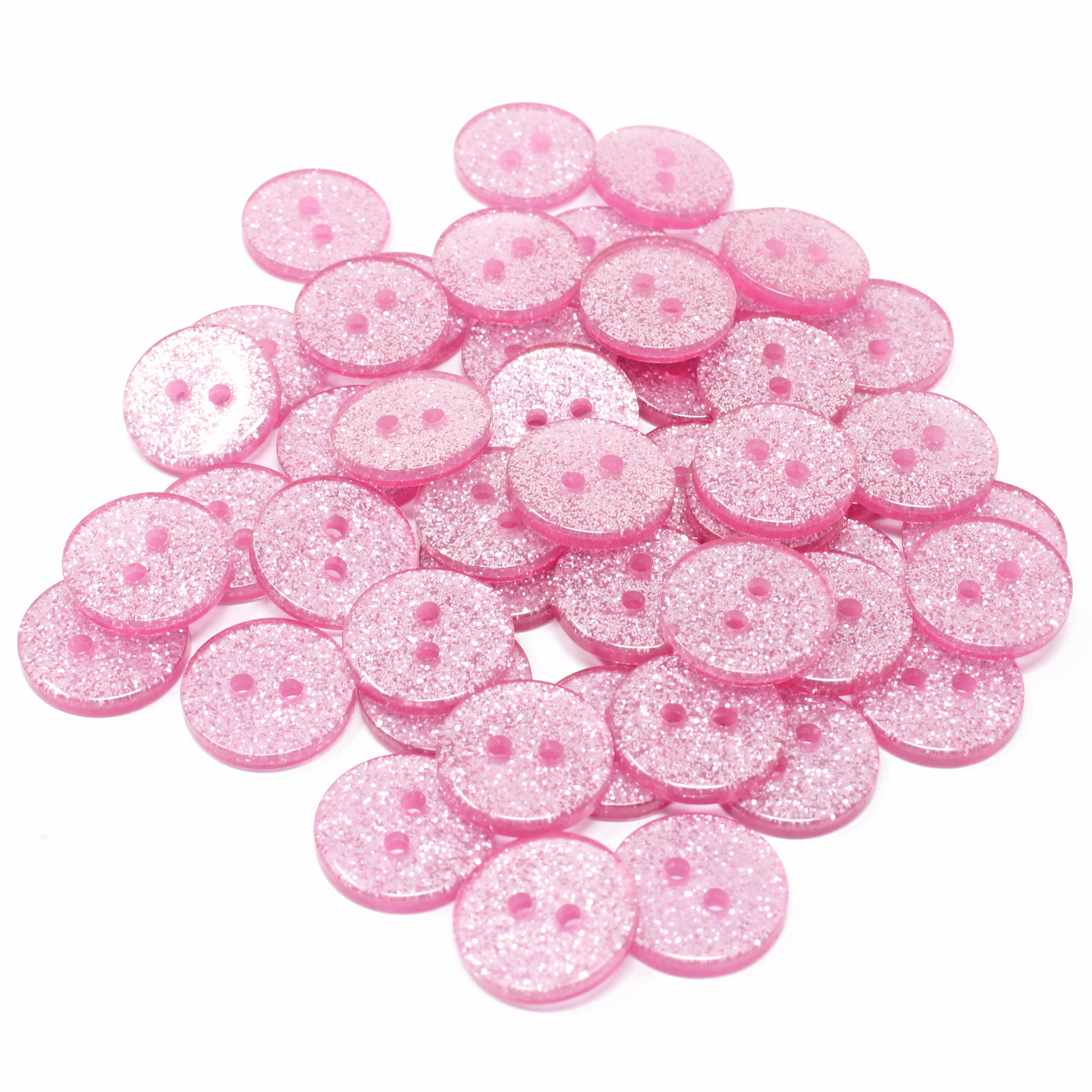 50 Mix Glitter Round 15mm Resin Buttons – Special Touches Ltd